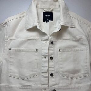 White VANS l denim jacket l Size S